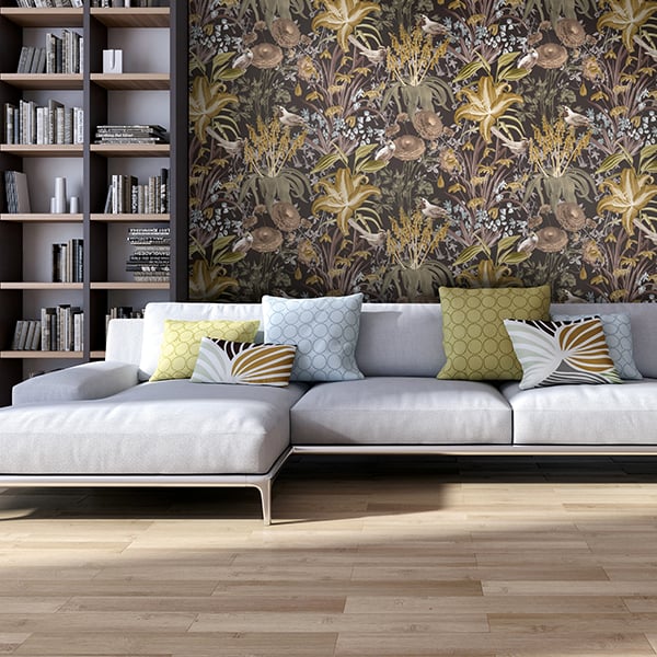 Galerie Wallpaper Product code: 26729R - Tropical Wallpaper Collection - Walnut Colours - Moorea Design
