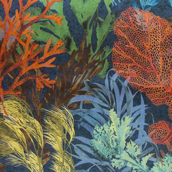 Galerie Wallpaper Product code: 26733 - Tropical Wallpaper Collection - Blueberry Colours - Bora Bora Design