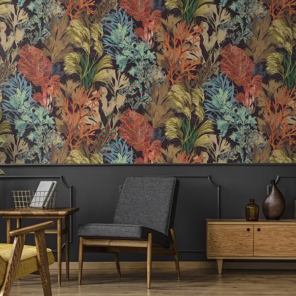 Galerie Wallpaper Product code: 26737R - Tropical Wallpaper Collection - Blackberry Colours - Bora Bora Design