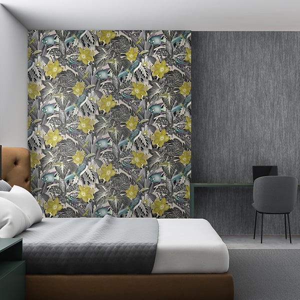 Galerie Wallpaper Product code: 26745R - Tropical Wallpaper Collection - Blackberry Colours - Palau Design