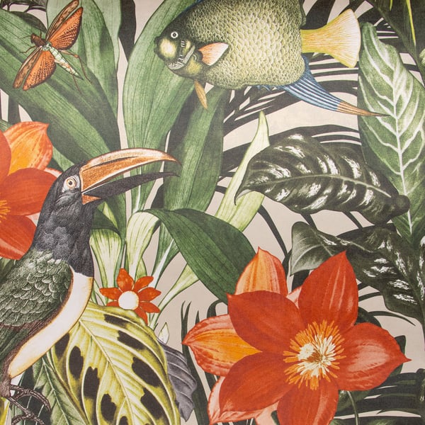 Galerie Wallpaper Product code: 26747 - Tropical Wallpaper Collection - Avocado Colours - Palau Design