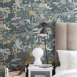 Galerie Wallcoverings Product Code 29018 - Resan Wallpaper Collection - Dark blue Colours - Havet Design