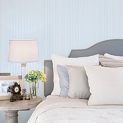 Galerie Wallcoverings Product Code: G67908 - Miniatures 2 Wallpaper Collection Galerie Wallcoverings Product Code G67908 - Miniatures 2 Wallpaper Collection - Blue White Colours - Narrow Stripe Design
