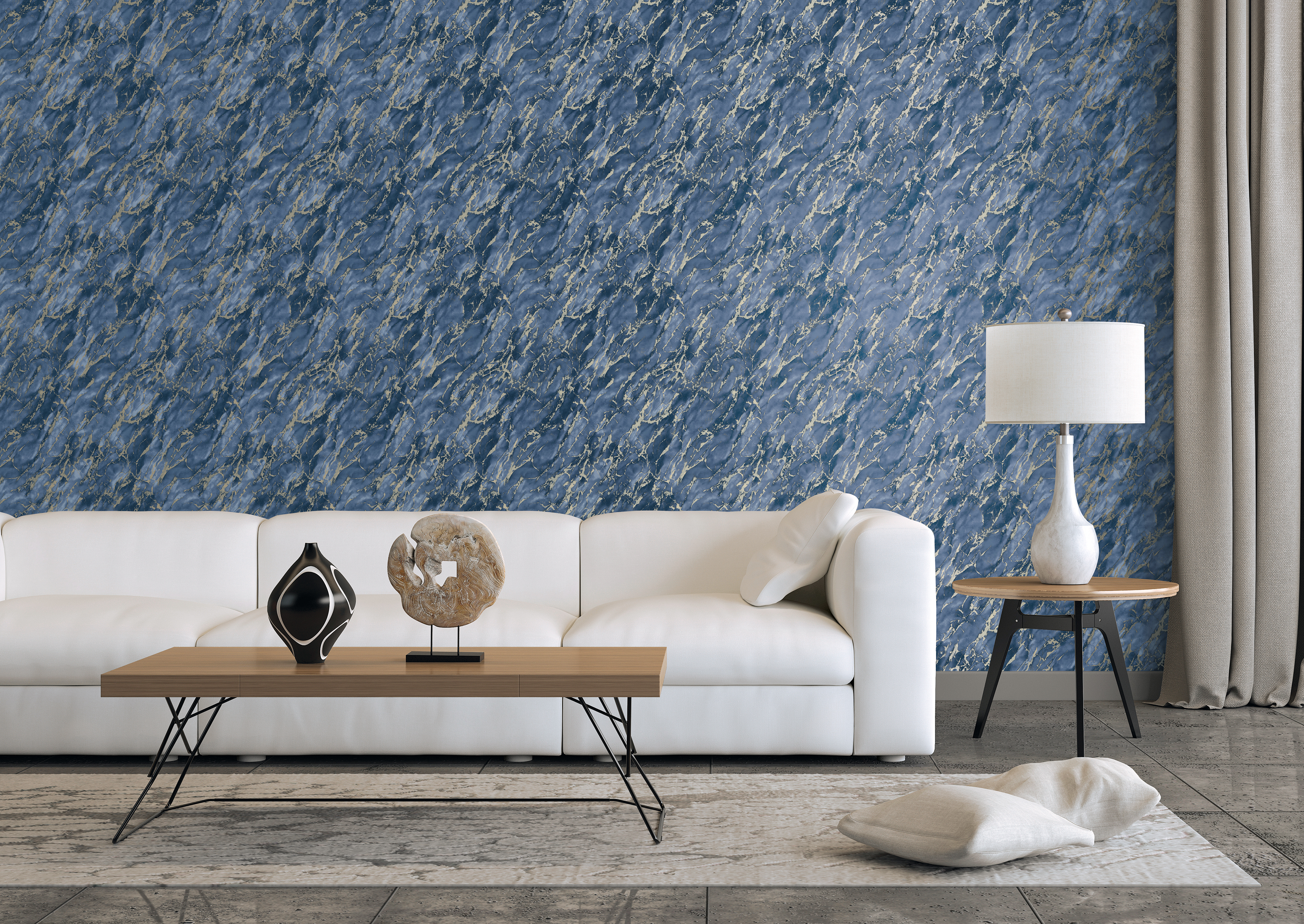 Galerie Wallcoverings Product Code: G68093 - Special FX 2 Wallpaper Collection Galerie Wallcoverings Product Code G68093 - Special FX 2 Wallpaper Collection - Navy, Taupe Colours - Special Marble Design