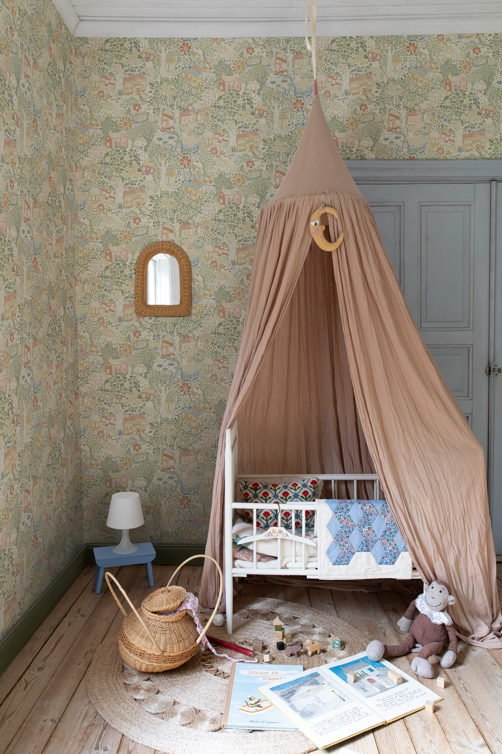 Galerie Wallcoverings Product Code: S63001 - Sommarang 2 Wallpaper Collection Galerie Wallcoverings Product Code S63001 - Sommarang 2 Wallpaper Collection - Green, yellow, red Colours - Fairytale woodland village Design