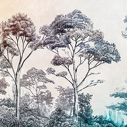 Galerie Wallcoverings Product Code WH45267M - Welcome Home Murals Wallpaper Collection - Blue, Yellow, White Colours - Elegant forest motif Design