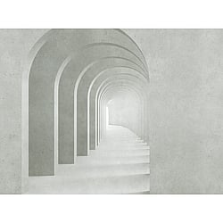 Galerie Wallcoverings Product Code WH45279M - Welcome Home Murals Wallpaper Collection - Cream, Grey, White Colours - Minimalist Archway Perspective Design