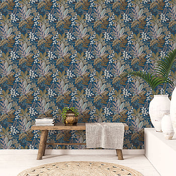 Galerie Wallcoverings Product Code 18509 - Into The Wild Wallpaper Collection - Blue Colours -  