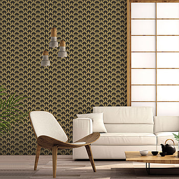 Galerie Wallcoverings Product Code 18515 - Into The Wild Wallpaper Collection - Black Gold Colours -  