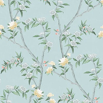 Galerie Wallcoverings Product Code 1900-1 - Spring Blossom Wallpaper Collection - Turqouise Colours -  