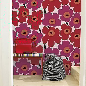 Galerie Wallcoverings Product Code 23354 - Marimekko 5 Wallpaper Collection - Red Pink White Black Colours -  
