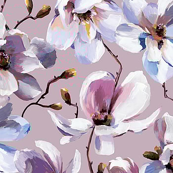 Galerie Wallcoverings Product Code 47463 - Flora Wallpaper Collection - Rose, White, Purple Colours -  