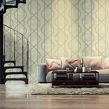 Galerie Wallcoverings Product Code 81215 - Universe Wallpaper Collection - Green Gold Bronze Colours -  