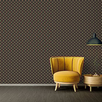 Galerie Wallcoverings Product Code AC60022 - Absolutely Chic Wallpaper Collection - Brown Metallic Black Colours -  