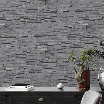 Galerie Wallcoverings Product Code BB51149 - Bricks And More Wallpaper Collection - Grey Black Colours -  