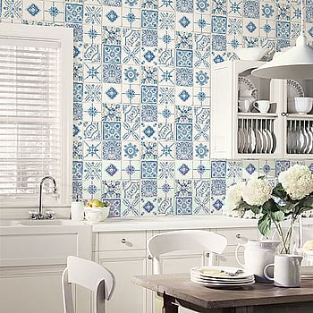 Galerie Wallcoverings Product Code CK36622 - Kitchen Style 3 Wallpaper Collection - Blue White Colours -  