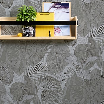 Galerie Wallcoverings Product Code FL61160 - Flourish Wallpaper Collection - Grey/Black Colours -  