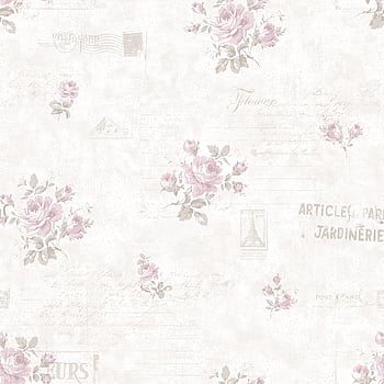 Galerie Wallcoverings Product Code G45084 - Vintage Roses Wallpaper Collection - Pink Cream Colours -  