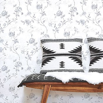 Galerie Wallcoverings Product Code G45328 - Vintage Roses Wallpaper Collection - Grey Colours -  