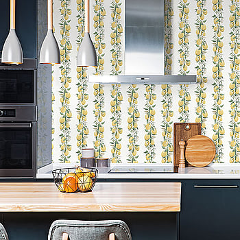 Galerie Wallcoverings Product Code G45441 - Just Kitchens Wallpaper Collection - Yellow White Green Colours -  