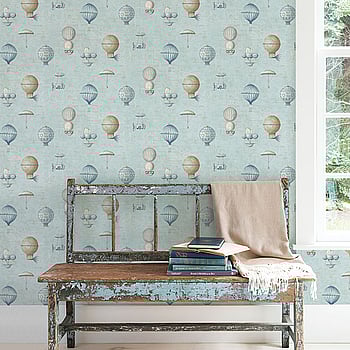 Galerie Wallcoverings Product Code G56200 - Nostalgie Wallpaper Collection - Blue Colours -  