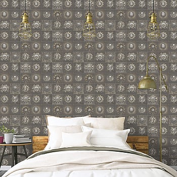 Galerie Wallcoverings Product Code G56229 - Nostalgie Wallpaper Collection - Bronze Brown Colours -  