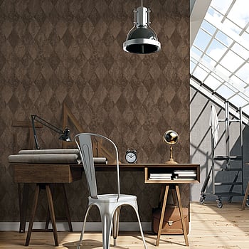 Galerie Wallcoverings Product Code G67785 - Ambiance Wallpaper Collection - Copper Chocolate Colours -  