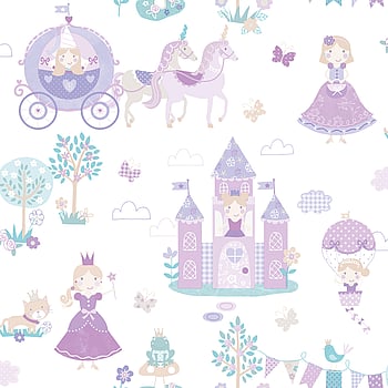 Galerie Wallcoverings Product Code G78373 - Tiny Tots 2 Wallpaper Collection - Purples Turquoise Colours -  