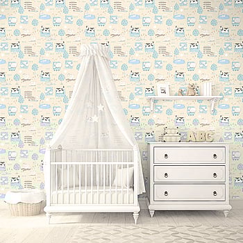 Galerie Wallcoverings Product Code G78374 - Tiny Tots 2 Wallpaper Collection - Beige Turquoise Colours -  
