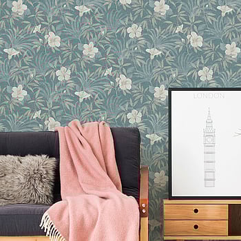 Galerie Wallcoverings Product Code HV41055 - Havana Wallpaper Collection - Beige Blue Colours -  