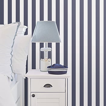 Galerie Wallcoverings Product Code SH34555 - Simply Stripes 3 Wallpaper Collection - Navy Colours -  