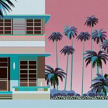 Galerie Wallcoverings Product Code WH45259M - Welcome Home Murals Wallpaper Collection - Blue, Multi-coloured, Pink Colours -  