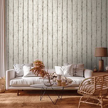 Galerie Wallcoverings Product Code WW22233 - Woods And Wicker Wallpaper Collection - Cream Grey White Colours -  